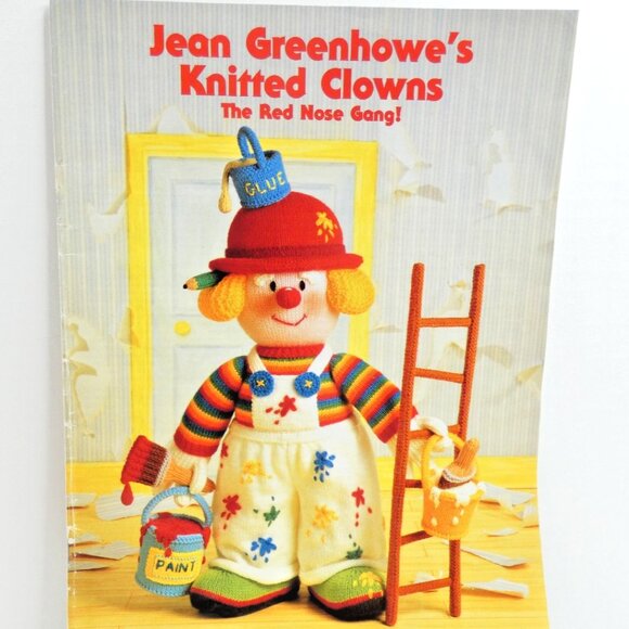 Jean Greenhowe's Knitted Clowns Pattern Booklet Double Knit DIY Vintage 1992 UK - Picture 1 of 7